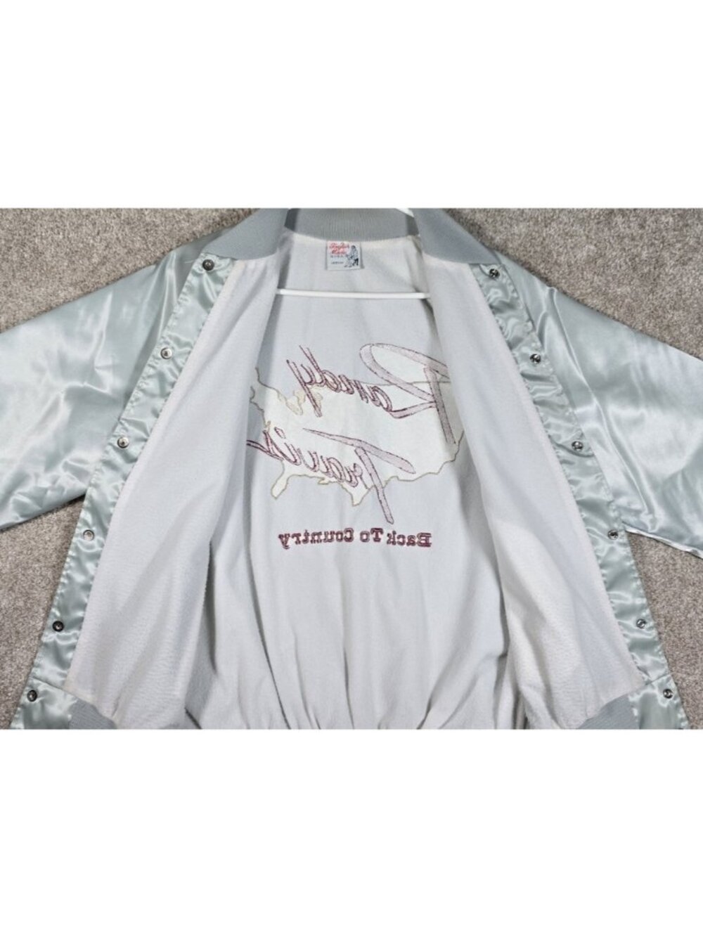 Randy Travis Vtg Back to Country Satin Snap Tour Jacket USA Taylor Made Men's M - Picture 11 of 16